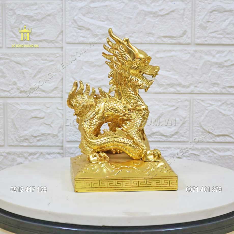 Mẫu Ấn Rồng Bằng Đồng Mạ Vàng 24K Vô Cùng Tinh Xảo - TĐ138