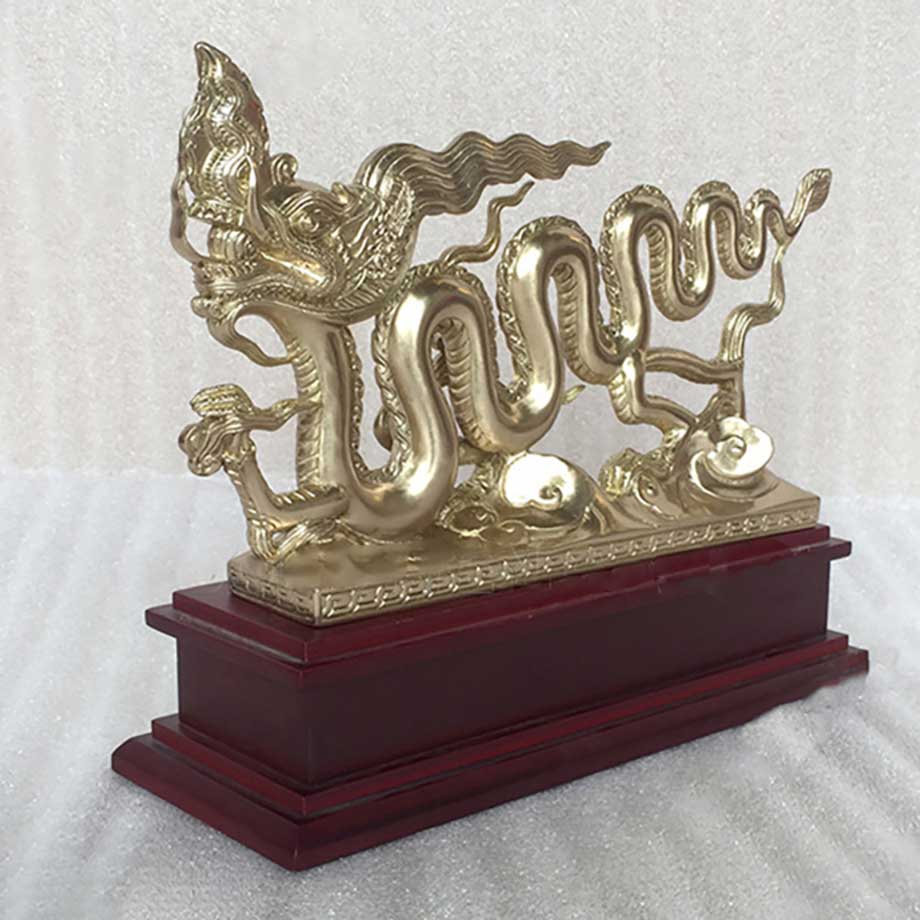 Con Rồng Thời Lý Bằng Đồng Nguyên Chất Dài 23Cm