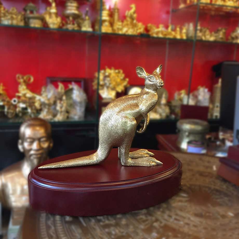 Tượng Chuột Túi Kangaroo Bằng Đồng Nặng 2Kg