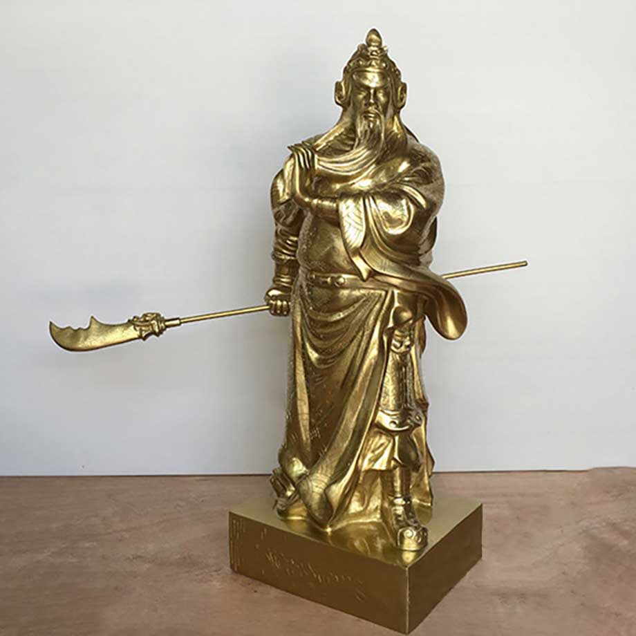 Tượng Quan Công Quan Vân Trường Bằng Đồng Catut Cao 70Cm