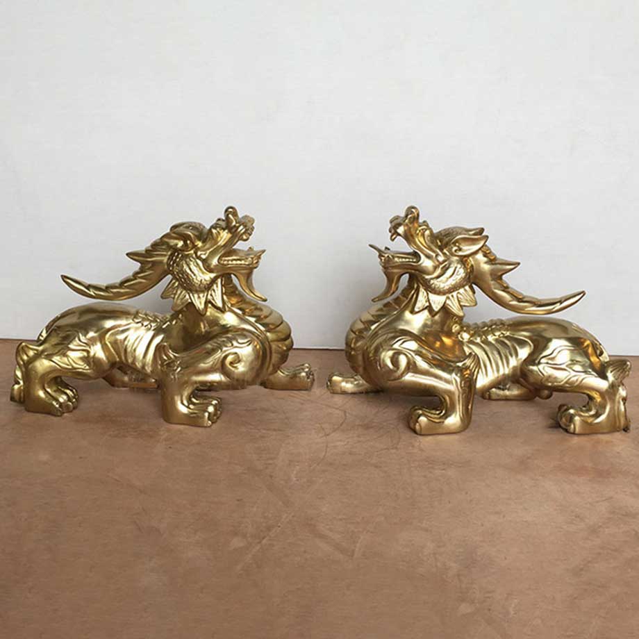 Tỳ Hưu Một Sừng Bằng Đồng Cát Tút Hàng Đặt Cỡ Lớn 42Cm