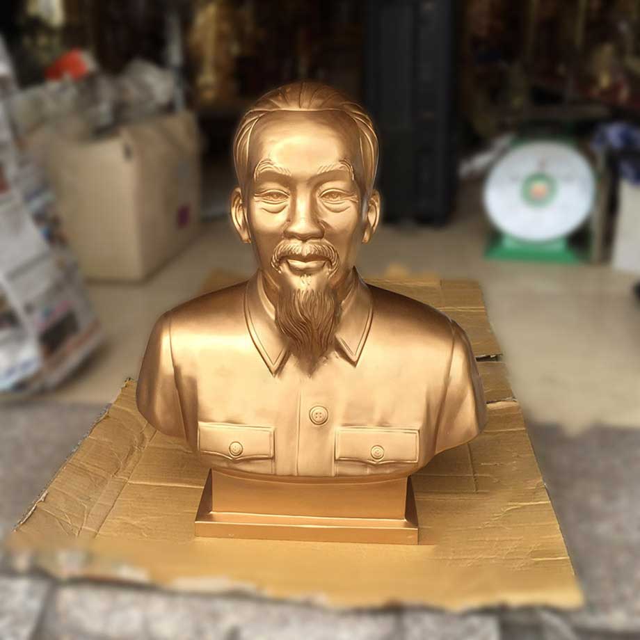 Tượng Bác Hồ Bằng Đồng Đỏ Cao 61Cm