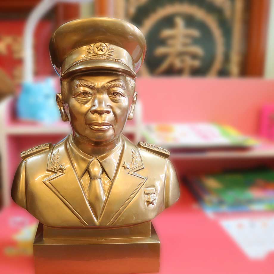 Tượng Đồng Bán Thân Bác Giáp Đội Mũ Cao 45Cm