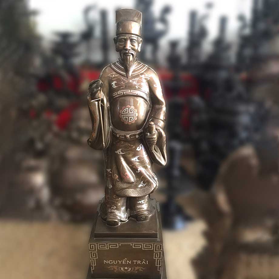Tượng Đồng Danh Nhân Nguyễn Trãi Khảm Tam Khí