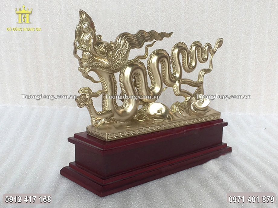 Con Rồng Thời Lý Bằng Đồng Nguyên Chất Dài 23Cm