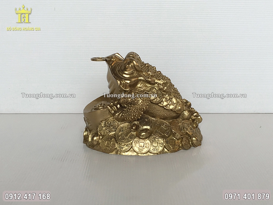 Thiềm Thừ Bằng Đồng Nguyên Chất Dài 16Cm