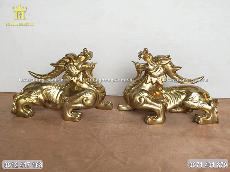 Tỳ Hưu Một Sừng Bằng Đồng Cát Tút Hàng Đặt Cỡ Lớn 42Cm