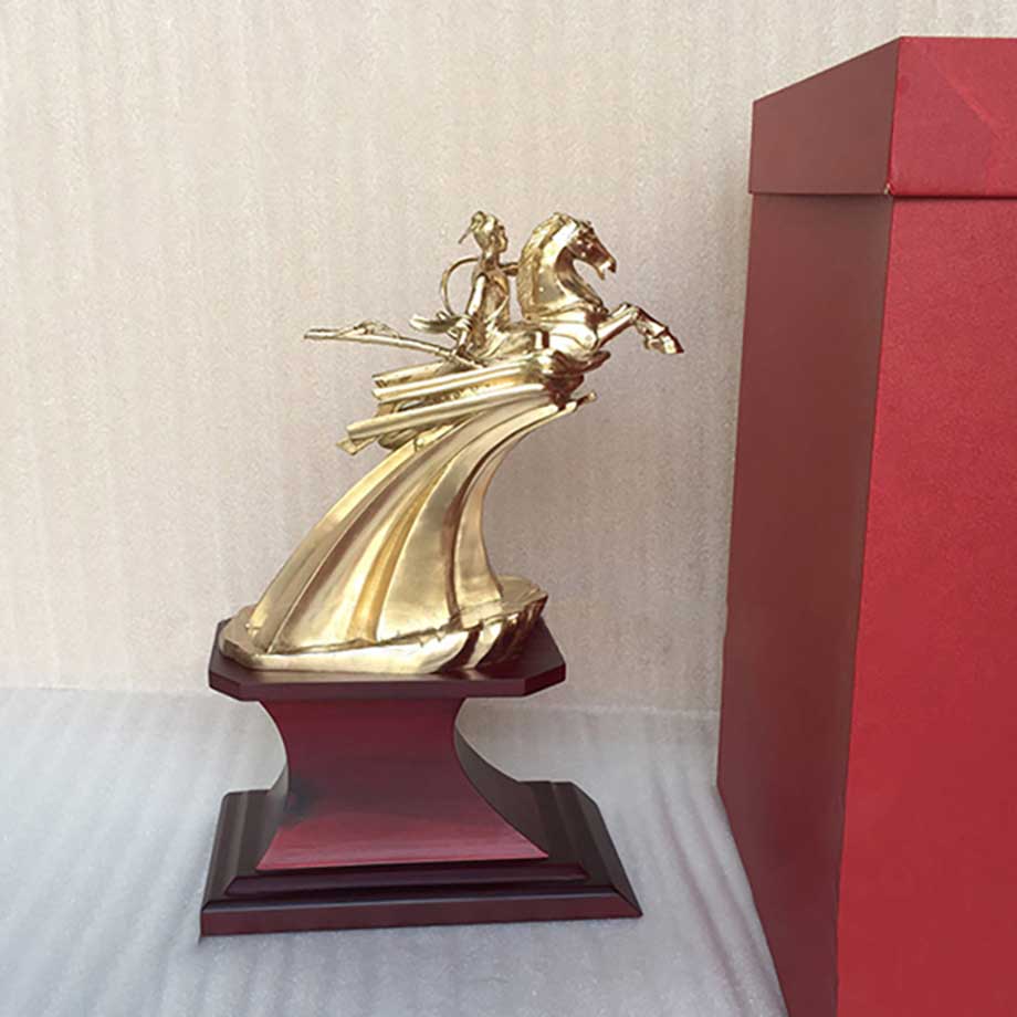 Tượng Thánh Gióng Bằng Đồng Cao 23Cm