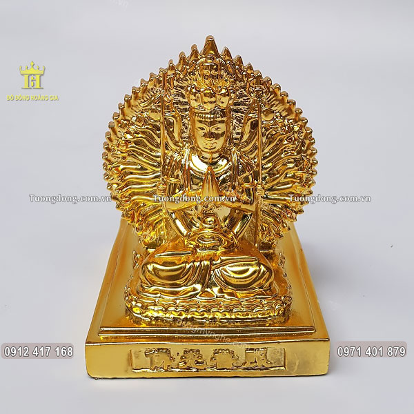 Tượng đồng Ho&agrave;ng Gia - Địa chỉ chế t&aacute;c tượng Thi&ecirc;n Thủ Thi&ecirc;n Nh&atilde;n uy t&iacute;n, chất lượng